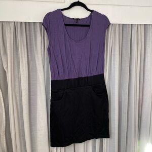 All in One Purple & Black Dress